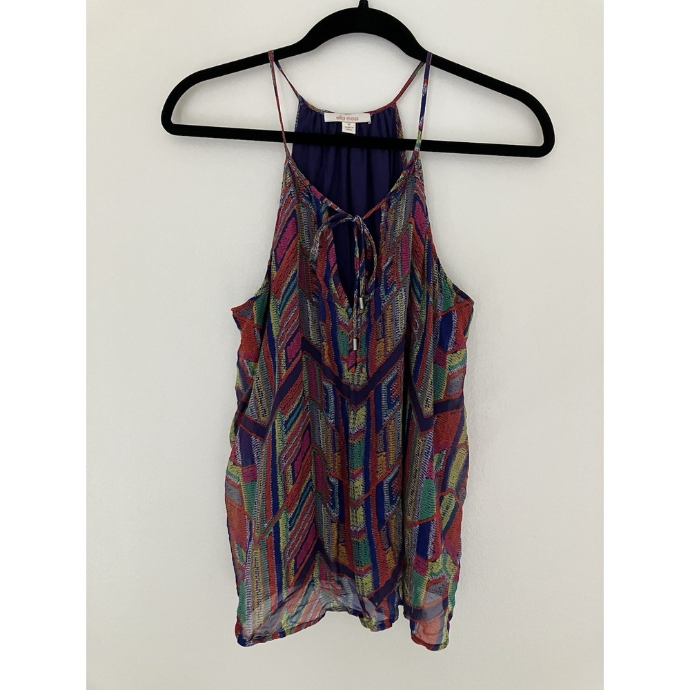 Ella Moss Mazatlan Silk Blend Tank Multicolor Size Medium